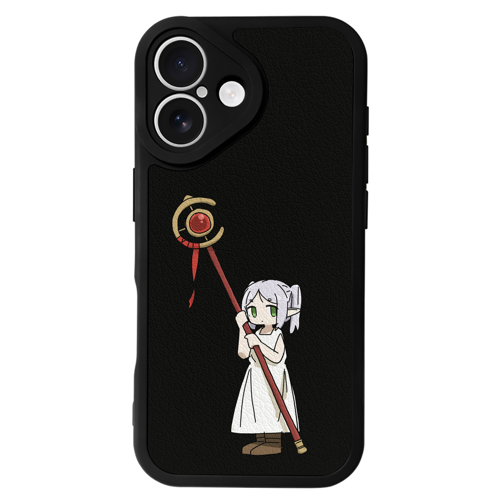 （画像用） 葬送のフリーレン Frieren 【iPhone 16シリーズ対応】シリコンスマホケース（レザー調） 材質：シリコン
